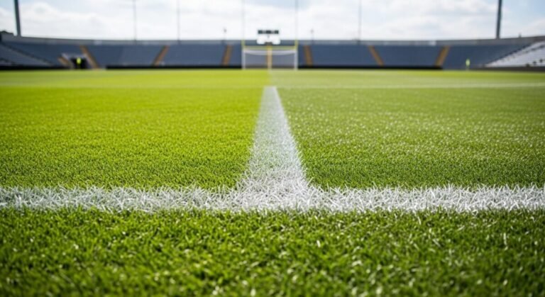 Recreación digital de un campo de fútbol sobre el paro de los futbolistas.