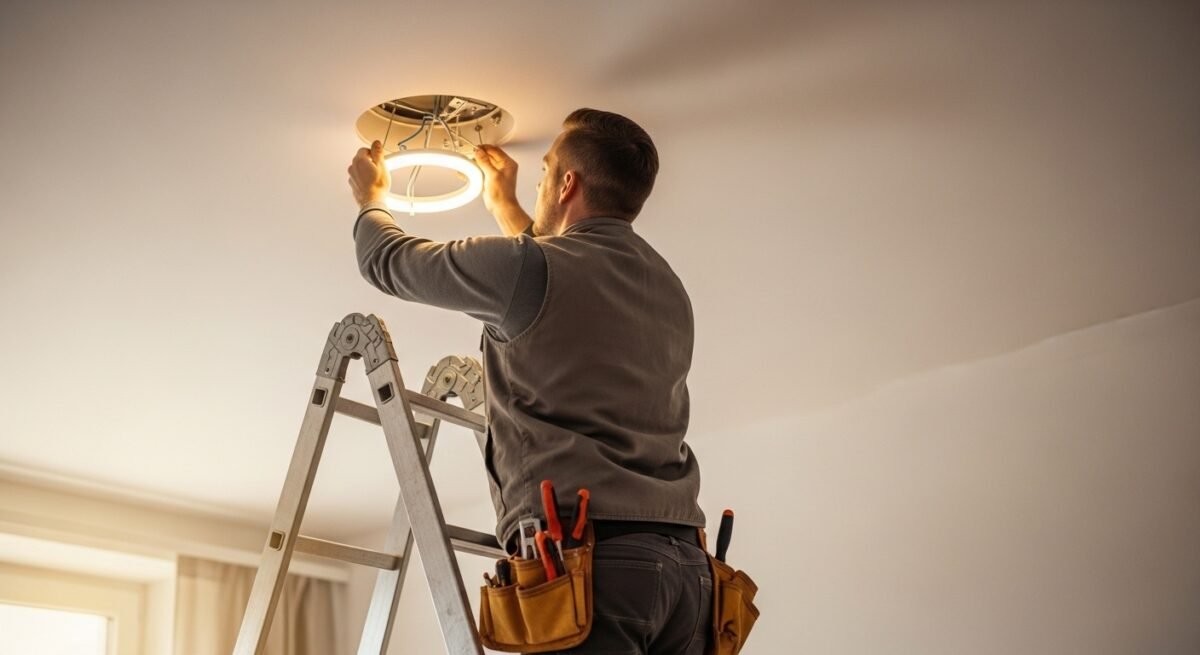 Un manitas trabajando en una casa de Alicante.