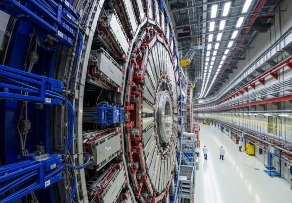 Recreación digital sobre el interior del CERN.