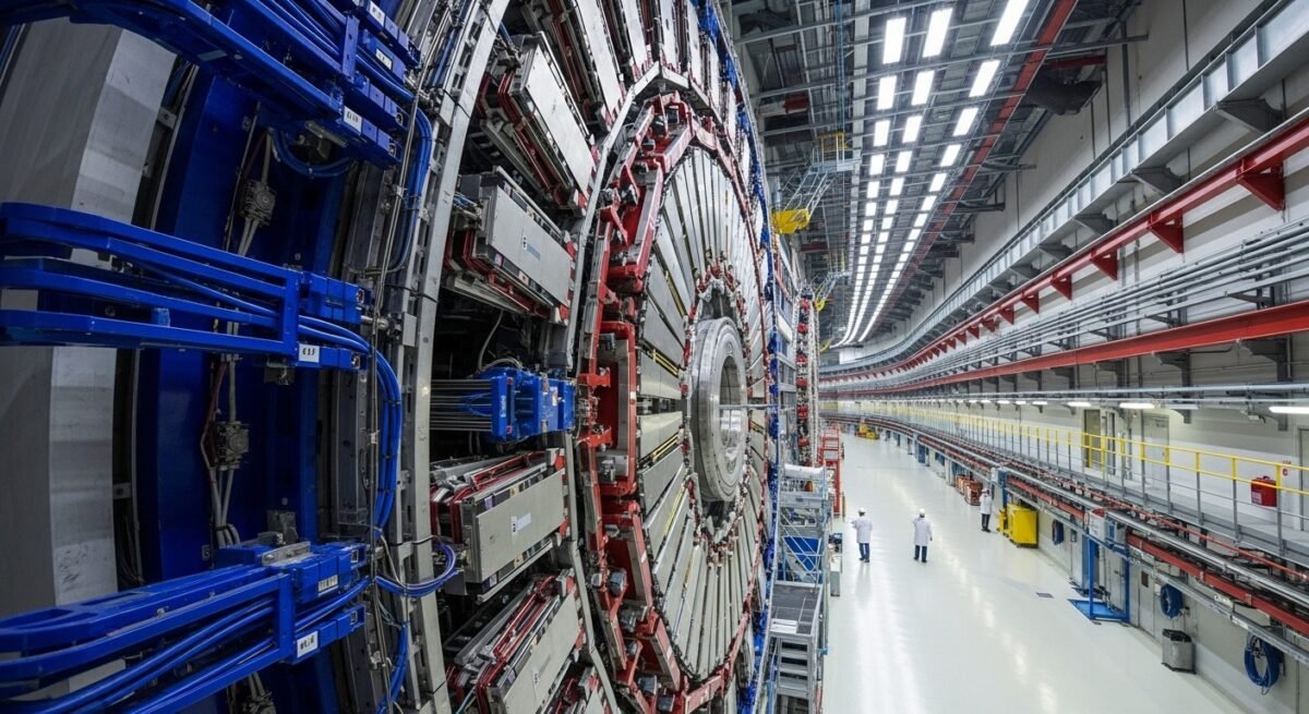Recreación digital sobre el interior del CERN.