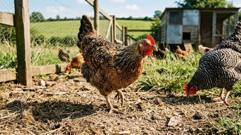 Explotación avícola tras el fin de la medida por gripe aviar.