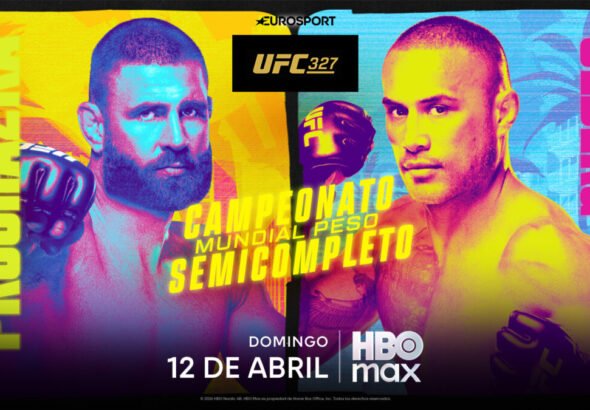 Cartel oficial de la UFC 327 de la MMA con Prochazka y Ulberg