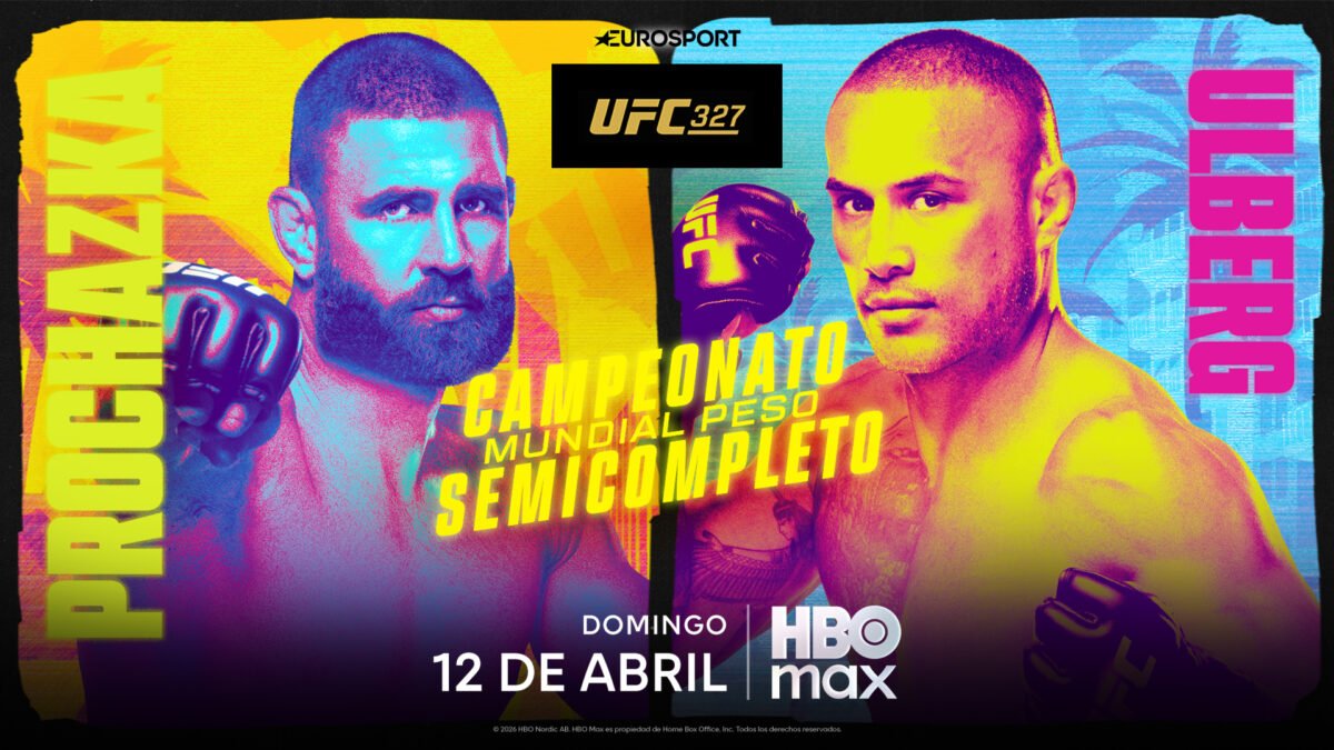 Cartel oficial de la UFC 327 de la MMA con Prochazka y Ulberg