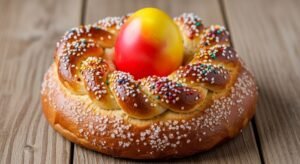 Recreación digital de una mona creada en los talleres infantiles de monas de pascua.