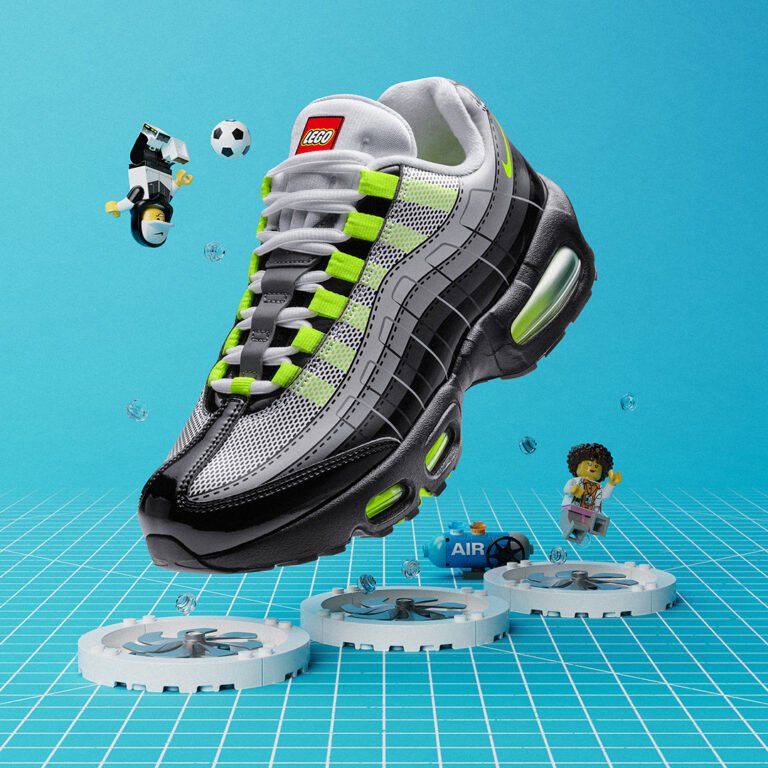 Las nuevas Nike Air Max 95 colaboración Lego exterior imagen empeine