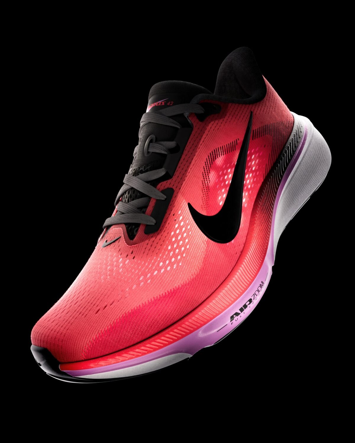 Exterior de las nuevas zapatillas Pegasus 42 en color Lava Glow de Nike