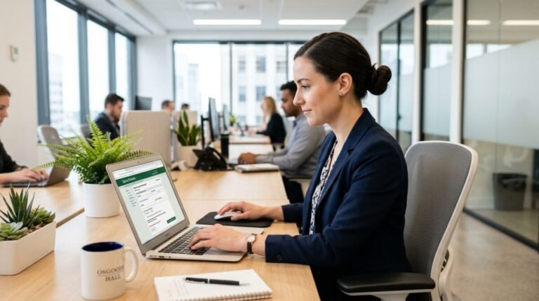 El nuevo portal de regularización facilita la cita previa y el trámite telemático Persona gestionando trámites a través del portal de regularización oficial en un ordenador.