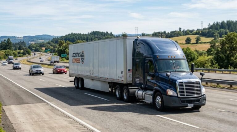 Así será el precio de la gasolina para el transporte con las nuevas medidas Una camión de transporte circulando pro la carretera con el nuevo precio de la gasolina.