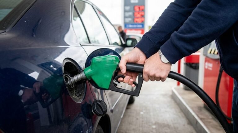 Estación de servicio que refleja la bajada de impuestos del plan integral para carburantes.