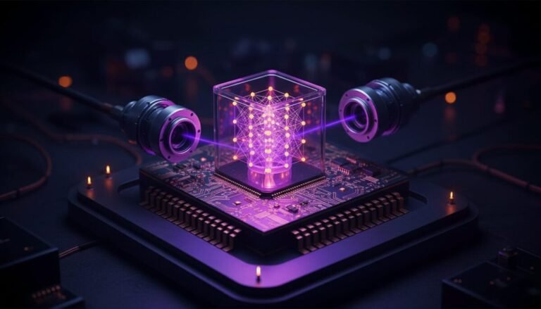 El CSIC desarrolla en Asturias procesadores cuánticos basados en átomos individuales Recreación digital de procesadores cuánticos atómicos.