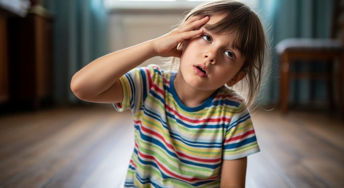 Niño descansando tras sufrir un episodio de síncope vasovagal, relacionado con la salud intestinal.