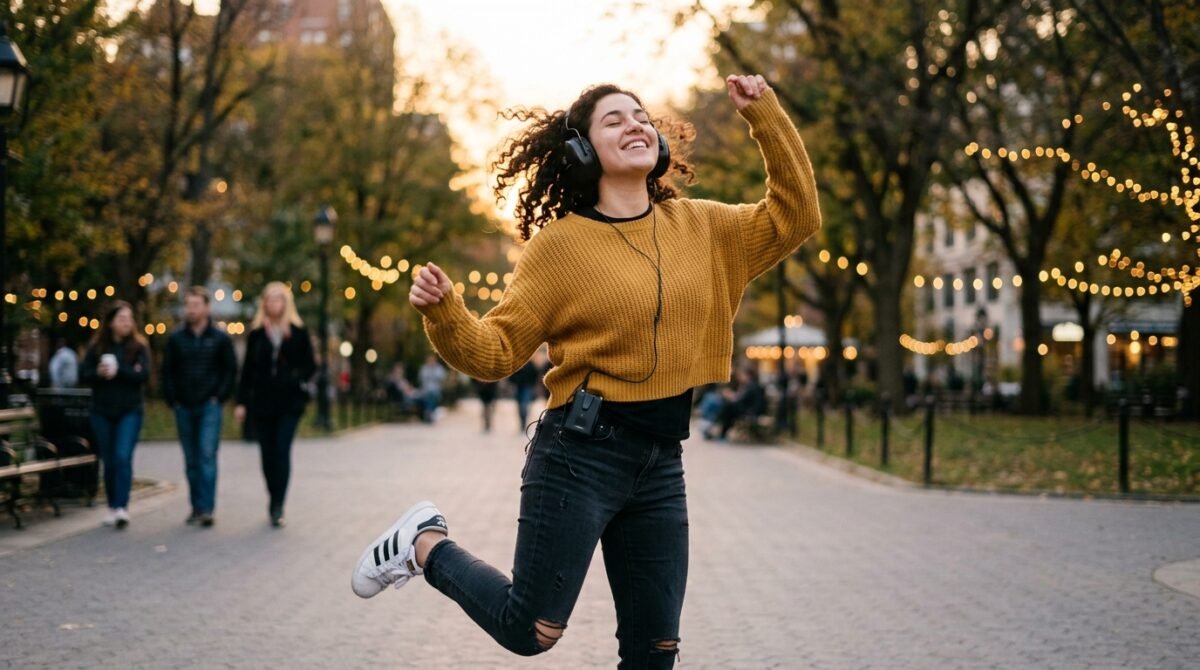 ¿Tus ojos bailan al ritmo de la música? El fenómeno involuntario que conecta el oído con el cerebro Una persona escuchando música con auriculares con atención plena.