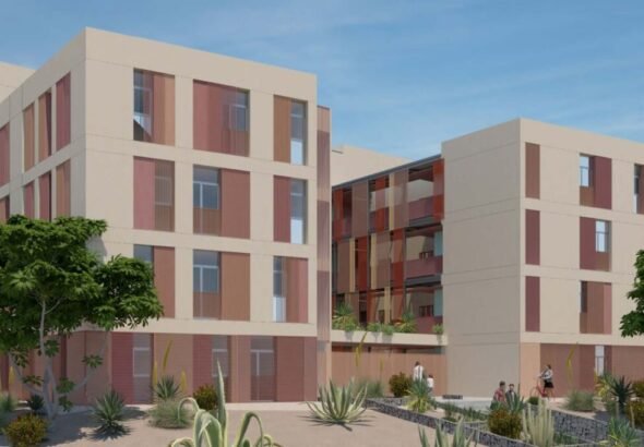 Imagen del nuevo edificio de alquiler asequible en la Explanada de San Francisco de Las Palmas.