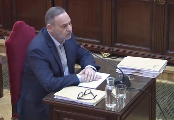 Imagen de Ábalos en su declaración en el juicio