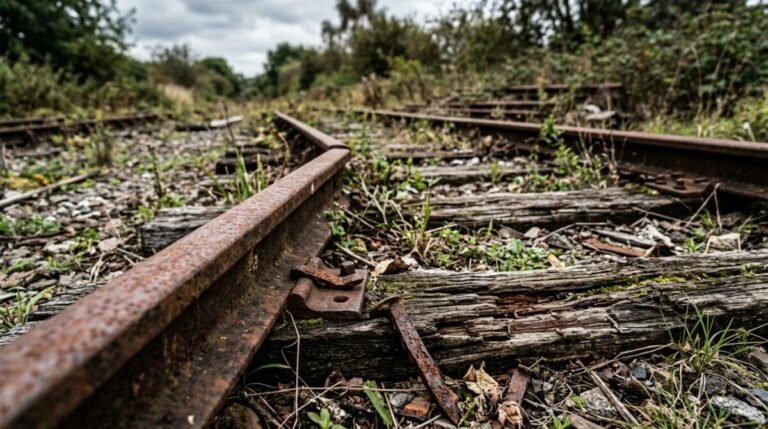 Recreación digital de las vías de tren en mal estado de los accidentes de Adamuz y Gelida