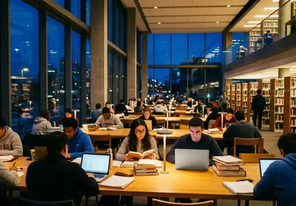 Recreación digital de una de las bibliotecas de Valencia que abrirán las 24 horas para los exámenes de 2026