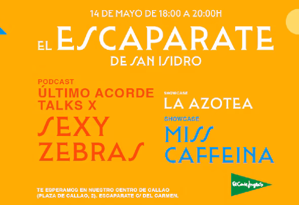 Imagen que muestra el Cartel del Corte Inglés para escaparate en San Isidro 2026