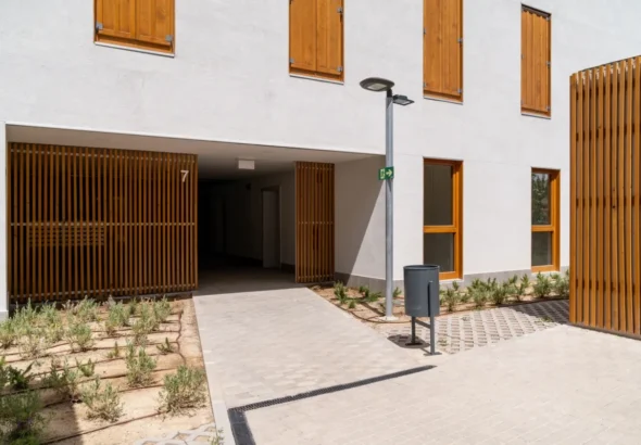 Imagen de la promoción de Iberia Loreto en Barajas de vivienda asequible en Madrid