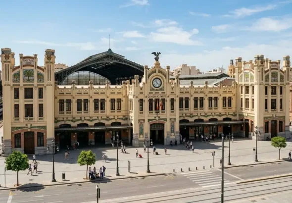 Imagen de la estación del norte de Valencia. Recreación digital.