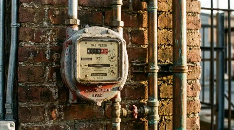 Imagen de un contador en una vivienda de gas canalizado