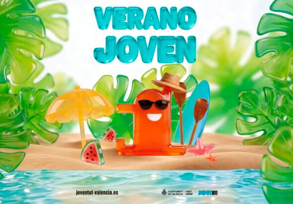 Cartel oficial del Plan Verano Joven 2026 del ayuntamiento de valencia
