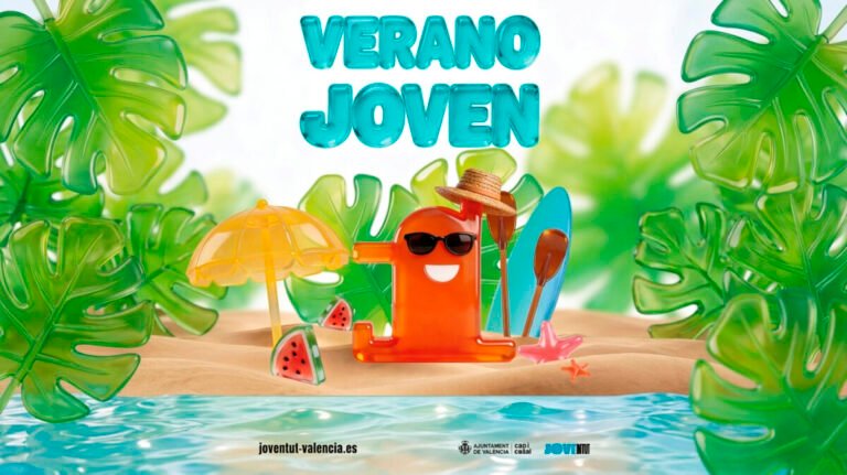 Cartel oficial del Plan Verano Joven 2026 del ayuntamiento de valencia