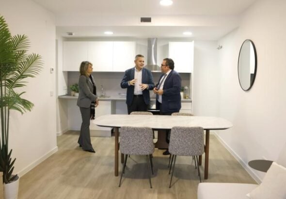 Imagen del piso piloto de una de las viviendas del Plan Vive 2026 en Boadilla, Madrid