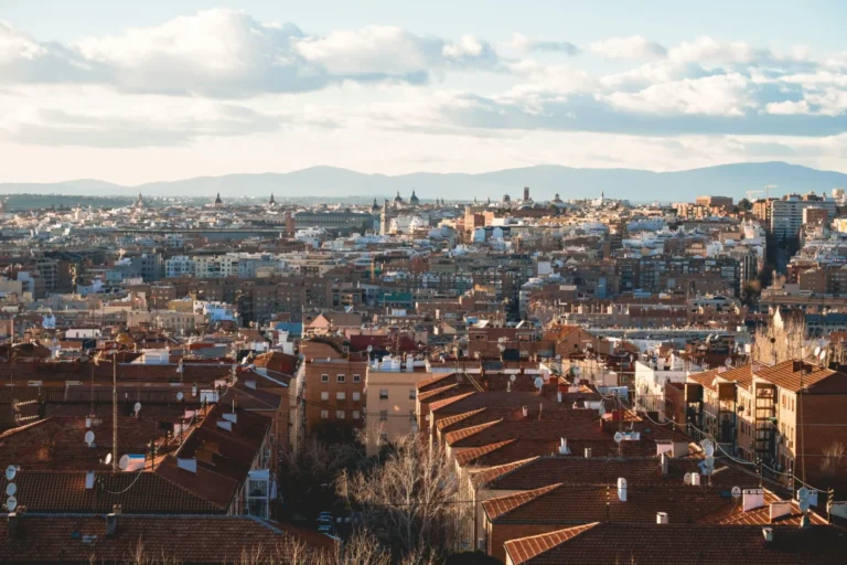 Imagen aérea de Madrid para ilustrar el Sunsetstrip tráfico en Madrid