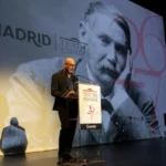 Imagen que muestra el acto de presentación de la nueva temporada 2026-27 del Teatro Español en Madrid