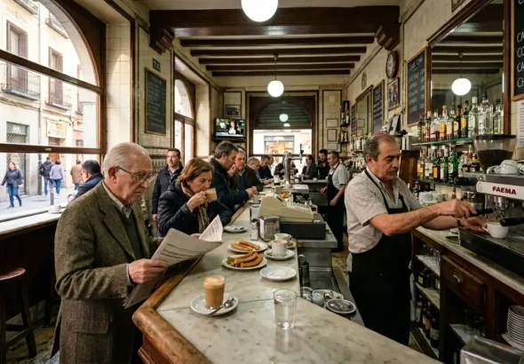 Imagen que muestra un bar con ayudas al comercio en Madrid en 2026