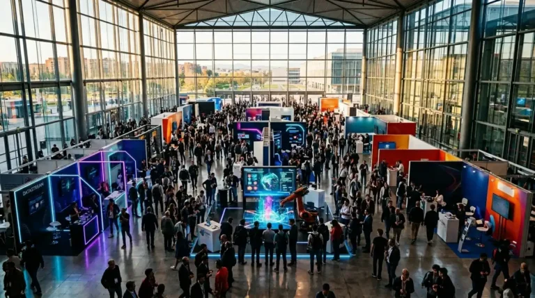 Imagen de una feria con las ayudas para eventos en Madrid 2026