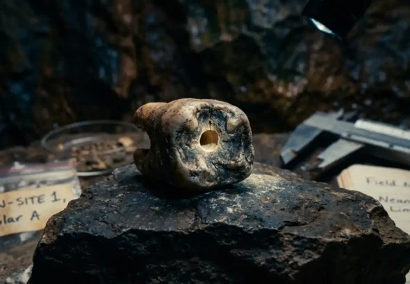 Recreación digital para mostrar de forma visual las formas que han encontrado en la manipulación de una caries por neandertales.