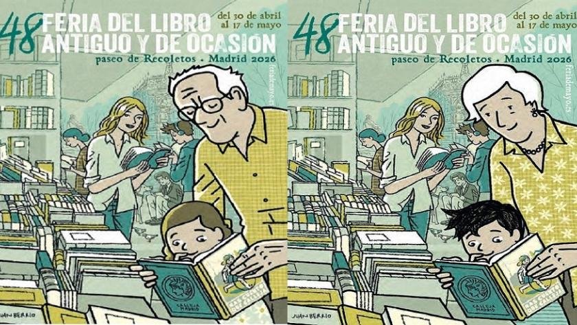 Cartel oficial de la Feria del Libro Antiguo de Madrid 2026