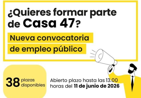 Cartel oficial de Casa 47 en su convocatoria de empelo público para 2026