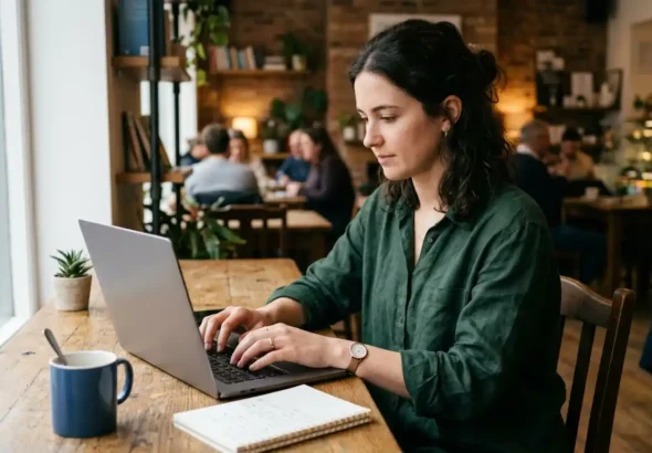 Una persona está estudiando los cursos de ia gratis en Valencia en colaboración con Microsoft
