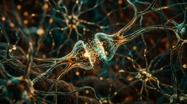 Imagen que muestra al cerebro con dopamina. Recreación digitla.