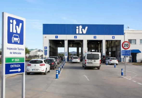 Recreación digital de una estación de inspección de vehículos eITV