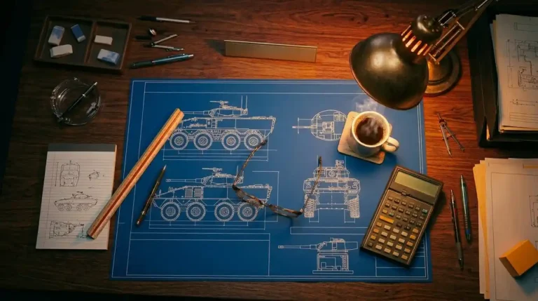 Imagen que muestra como se está diseñando un coche militar