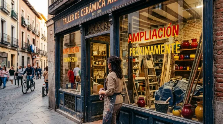 Una persona reformando su negocio con las ayudas para autonomos en Madrid