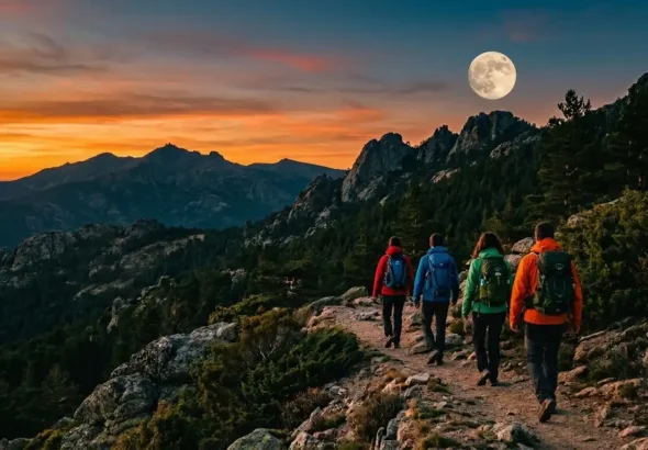 Imagen que muestra una recreación digital sobre los planes en Madrid de rutas por la montaña