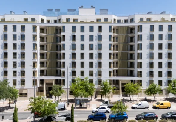 Imagen que muestra la promoción Vallecas 62 de vivienda asequible en Madrid
