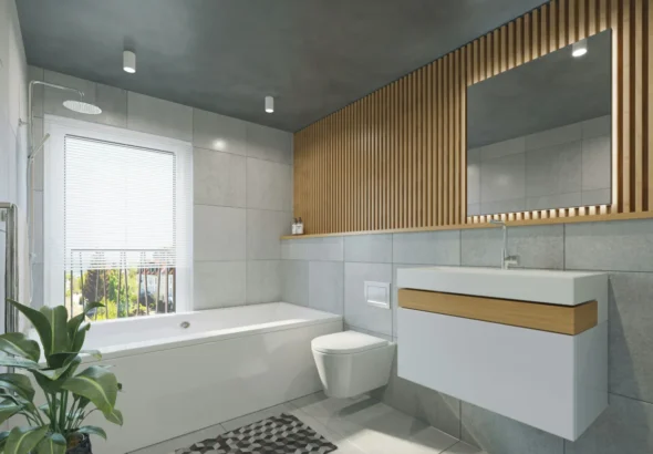 Imagen que muestra un baño con una bañera que antes tenía ducha.