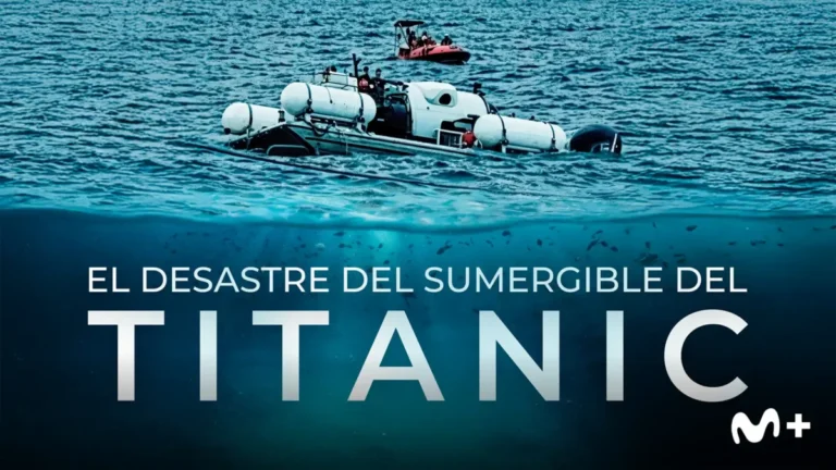 Cartel oficial sobre el documental del desastre del Titan , el sumergible que bajó para ver el Titanic