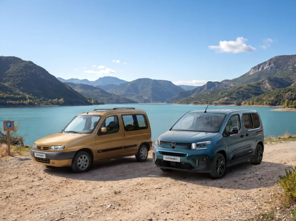 El Citroën Berlingo cumple 30 años y saca una edición especial para que metas toda tu vida dentro Imagen que muestra dos modelos de la Citroën Berlingo , en diferentes años