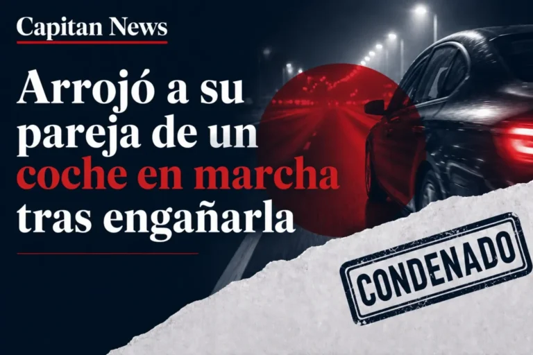 Imagen que muestra el titular "Arrojó a su pareja de un coche en marcha tras engañarla"
