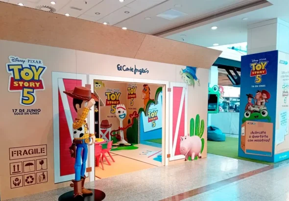 Imagen del nuevo espacio interactivo en El Corte Inglés de Toy Story