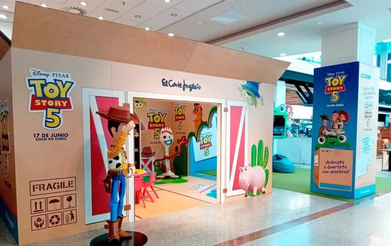 Imagen del nuevo espacio interactivo en El Corte Inglés de Toy Story