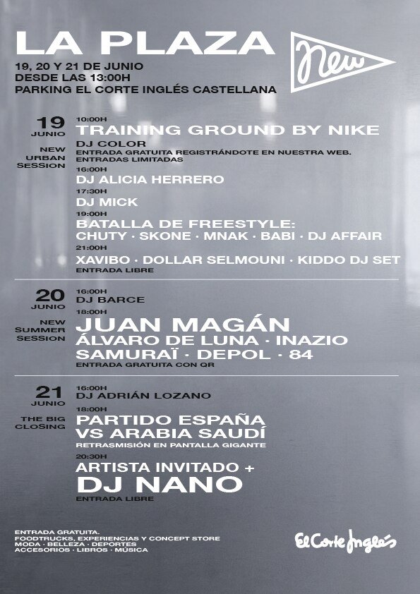 El Corte Inglés monta un festival gratis en Madrid con Vicio, Juan Magán y Dj Nano El Corte Inglés monta un festival gratis en Madrid con Vicio, Juan Magán y Dj Nano