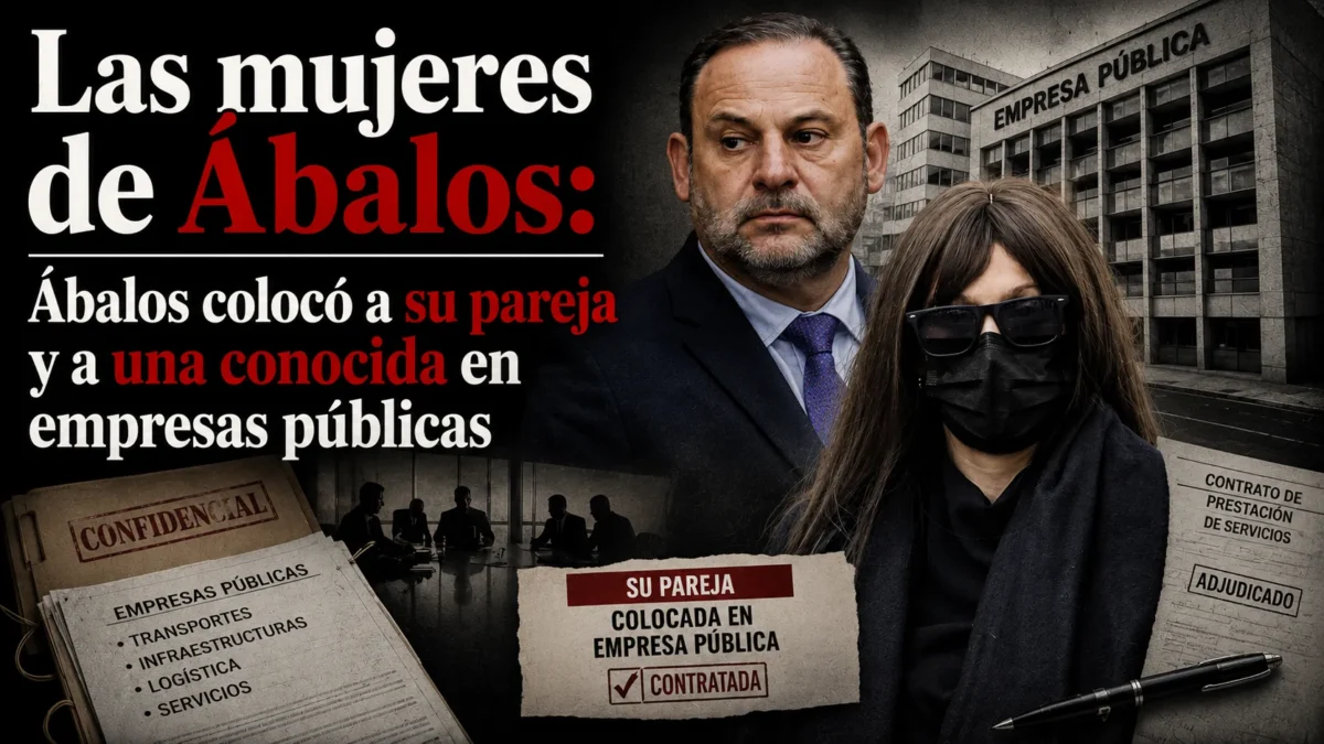 Imagen que muestra a Ábalos y Jessica sobre los empleos fantasma
