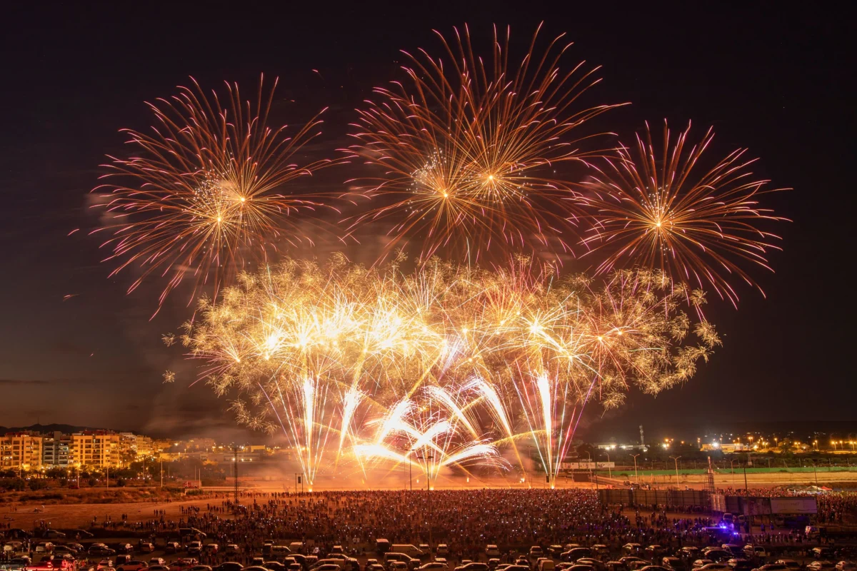 Imagen de fuegos artificales de la Feria de Julio de Valencia 2026